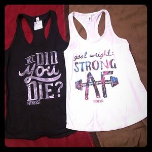 Fitness racer back tanks